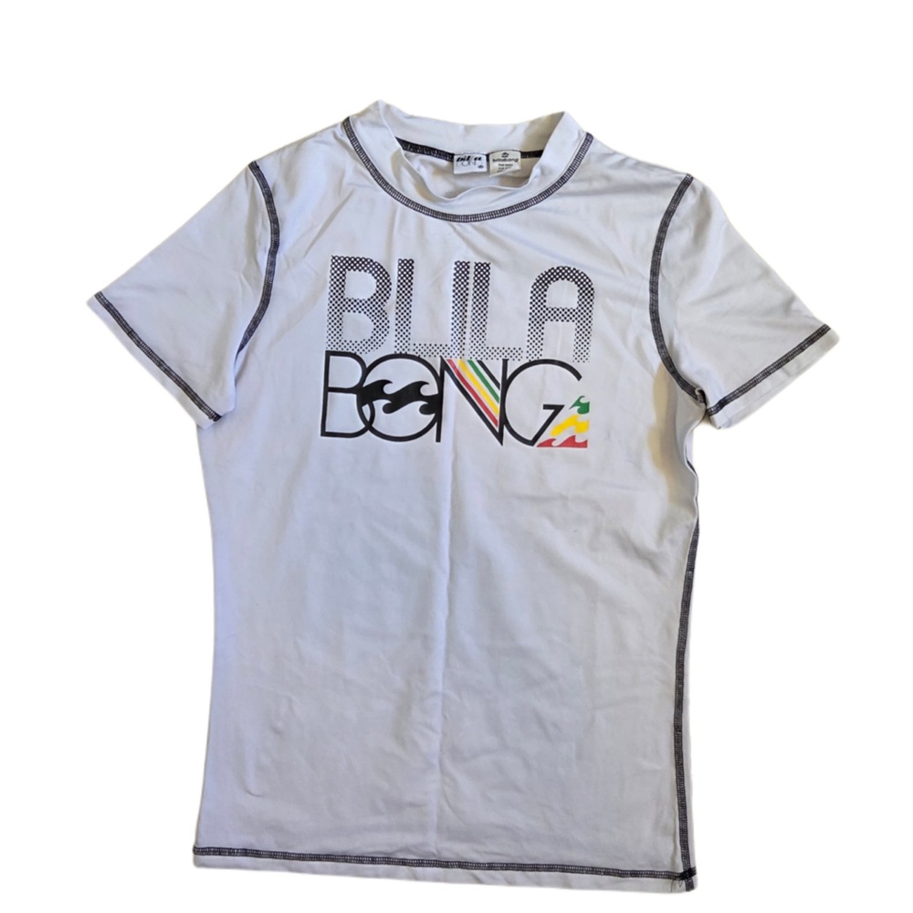 Billabong Kids White Tee with Colorful Logo